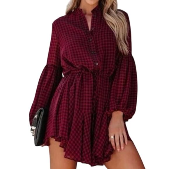 VICI MANCHESTER ADJUSTABLE BALLOON SLEEVE DRESS SzS Christmas holiday - Picture 3 of 11